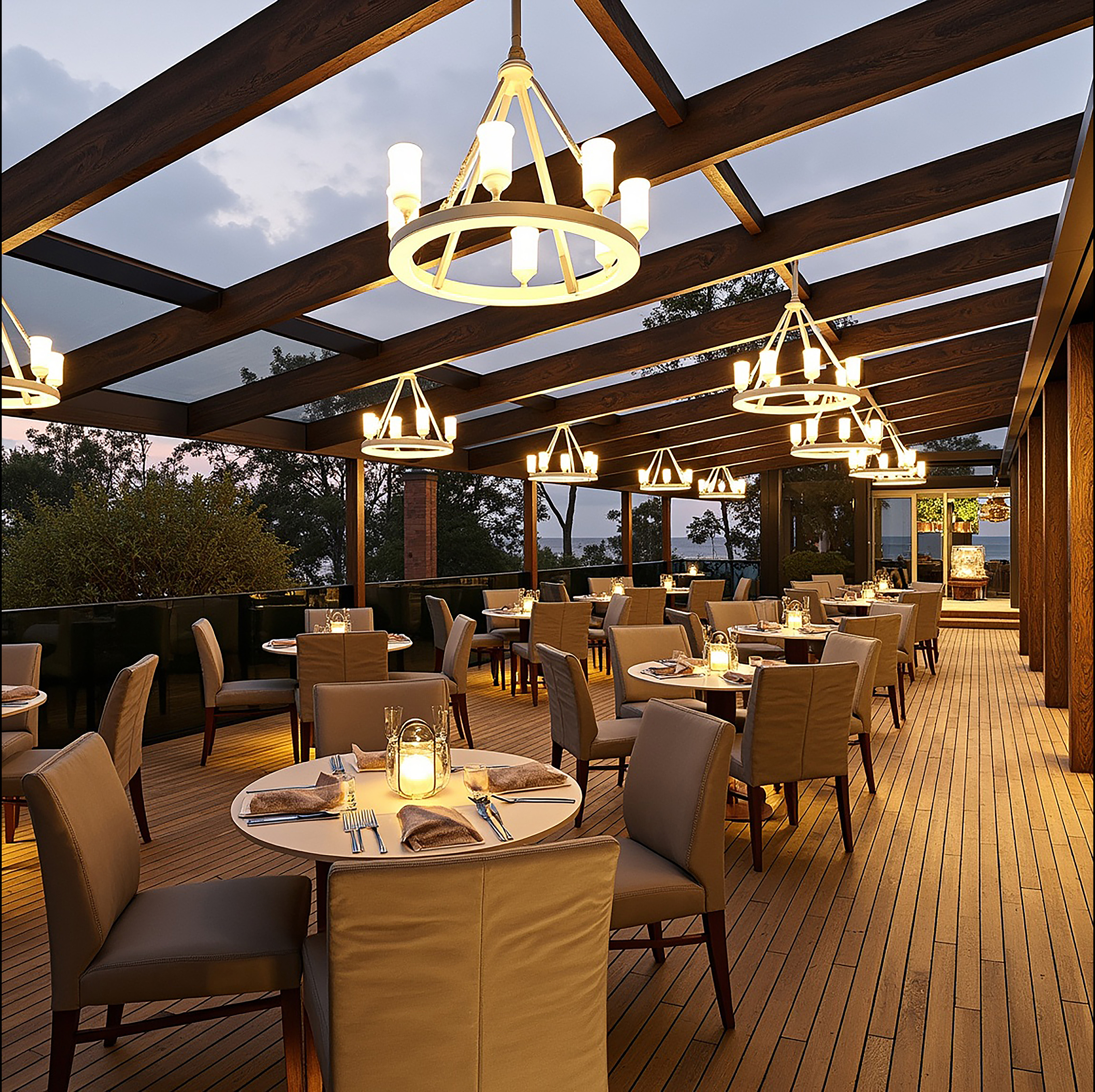 3D Render_cafe under canopy