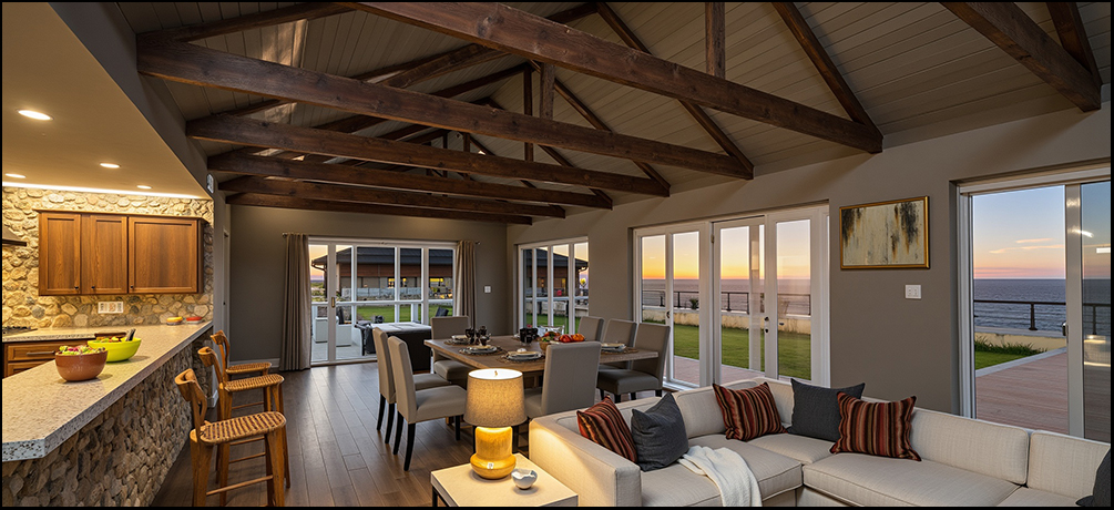 3D render-interior kitchen & lounge